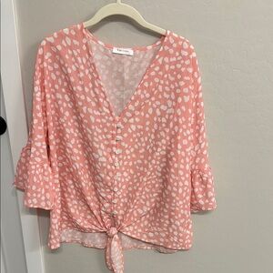 Pink Polka Dot Blouse